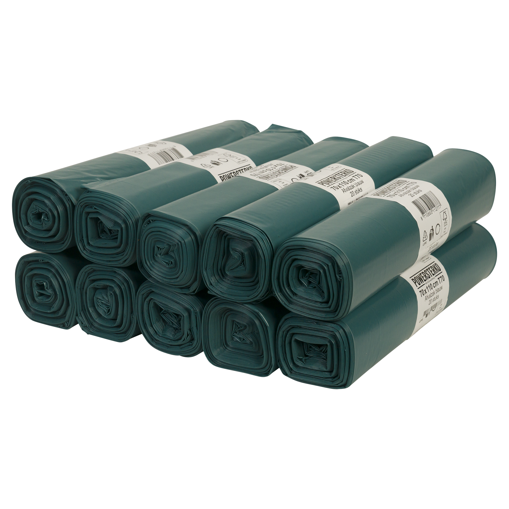 De puinzakken zijn gemaakt van gerecycled PE-materiaal.
Ze zijn ideaal voor het vervoer van zwaar afval, puin,
zand en tuinafval.