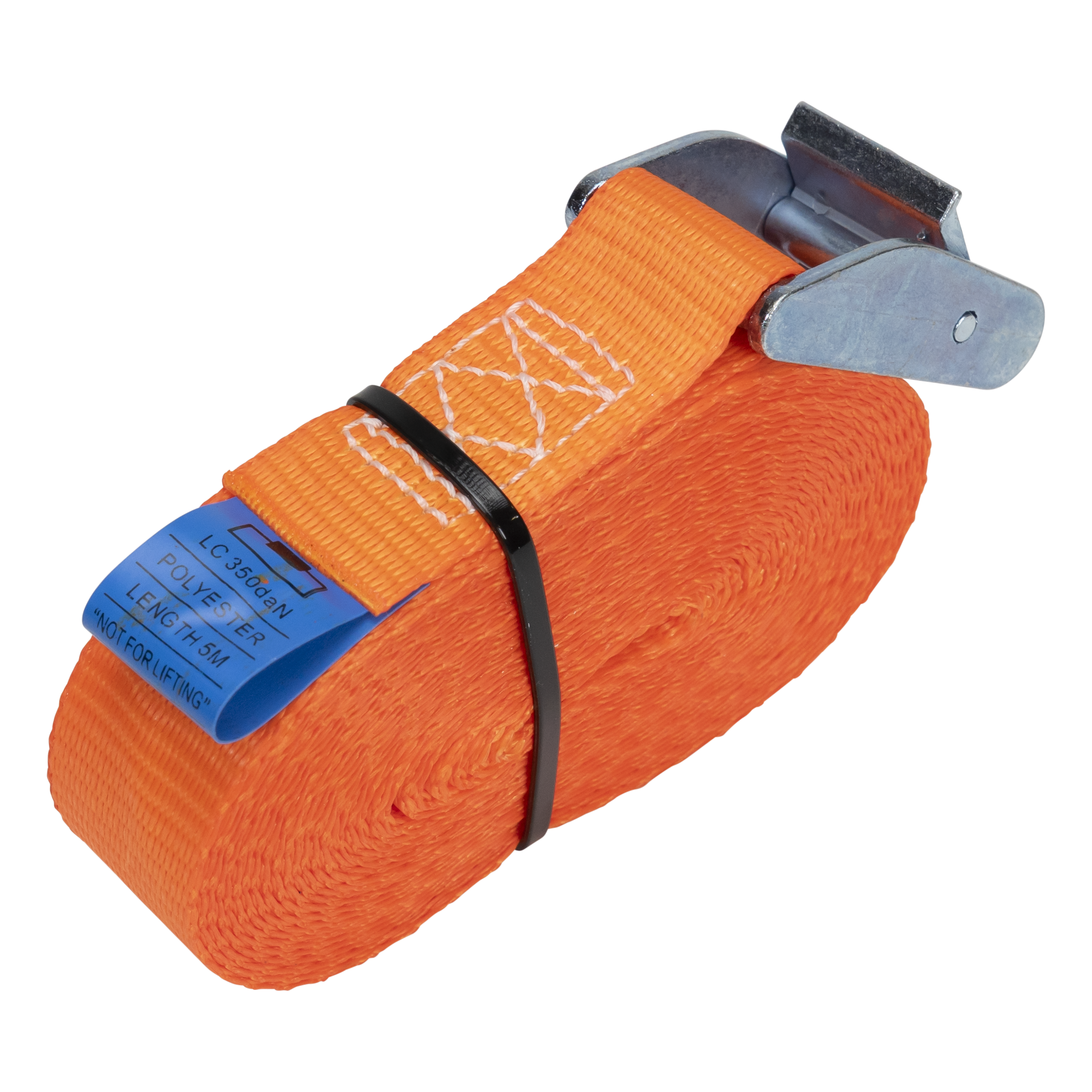 Konvox Spanband 25mm klemgesp HD 5m 350daN Oranje